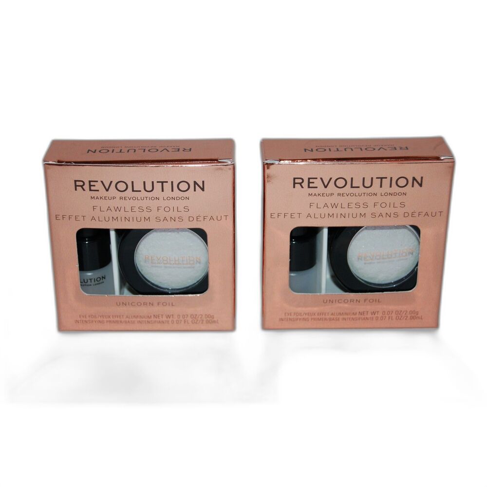 2 Makeup Revolution Flawless Foils Eye Foil Unicorn Eyeshadow
